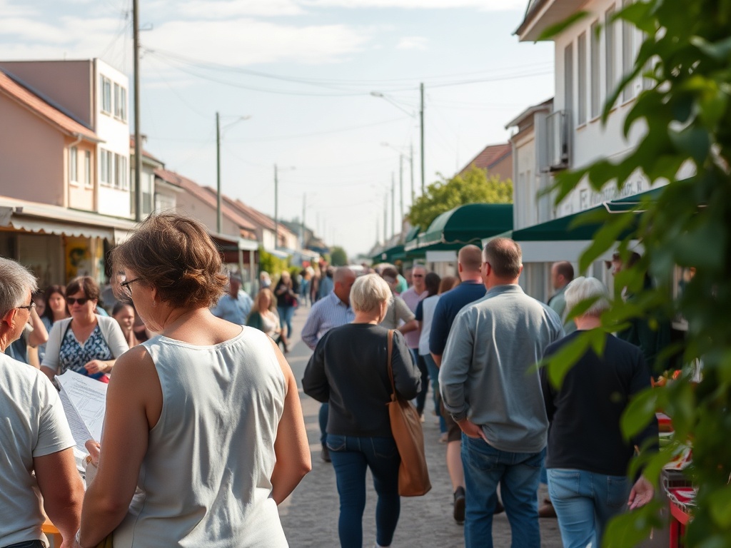 Ilustracja symbolizująca Dzień Ziemi z elementami przyrody i miasta Sławno
